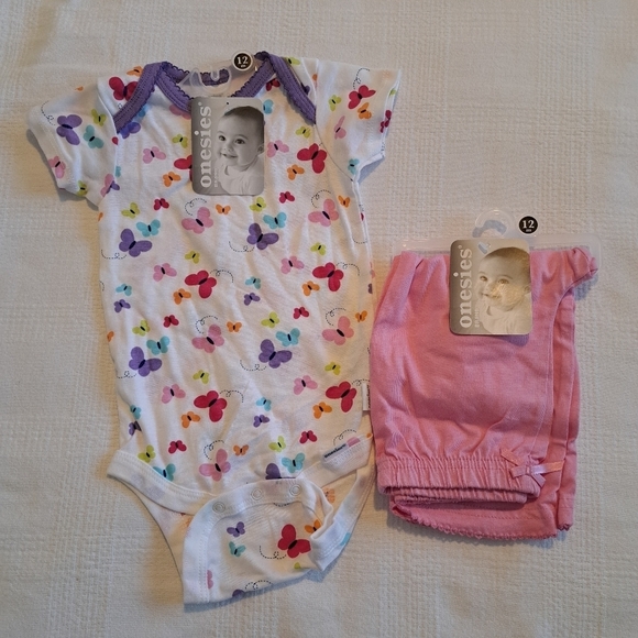Gerber girls 12 months body suit with matching pants new with tags - Picture 1 of 6